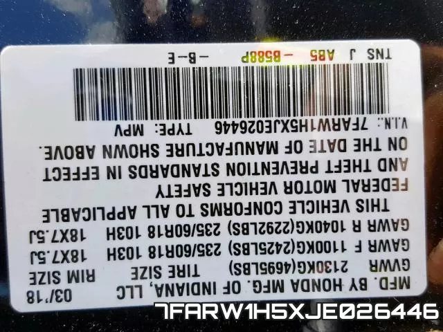 7FARW1H5XJE026446 фото 2