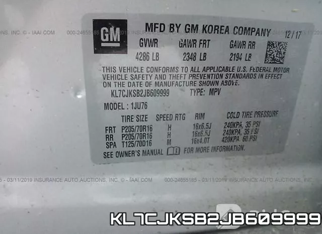 KL7CJKSB2JB609999 фото 10