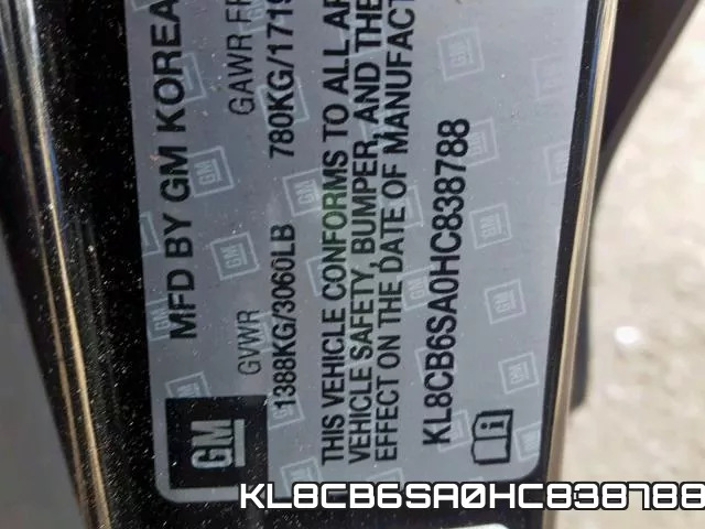 KL8CB6SA0HC838788 фото 2