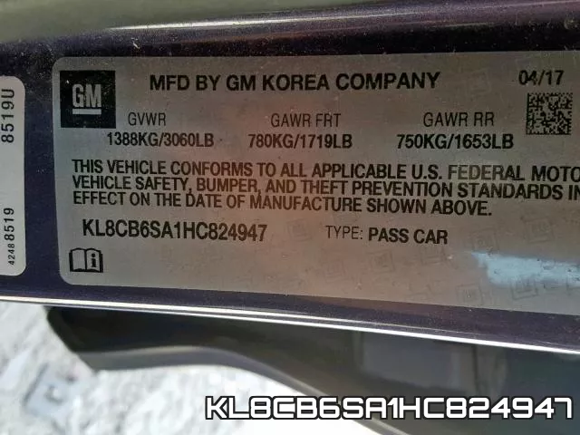 KL8CB6SA1HC824947 фото 2