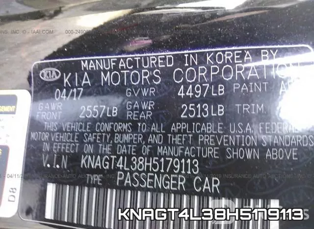 KNAGT4L38H5179113 фото 10