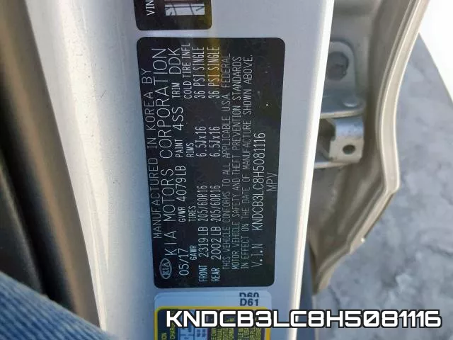 KNDCB3LC8H5081116 фото 2
