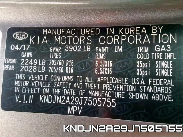 KNDJN2A29J7505755 фото 2