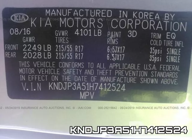 KNDJP3A51H7412524 фото 10