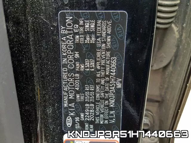 KNDJP3A51H7440663 фото 2