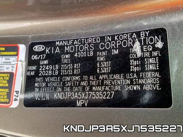 KNDJP3A5XJ7535227 фото 2