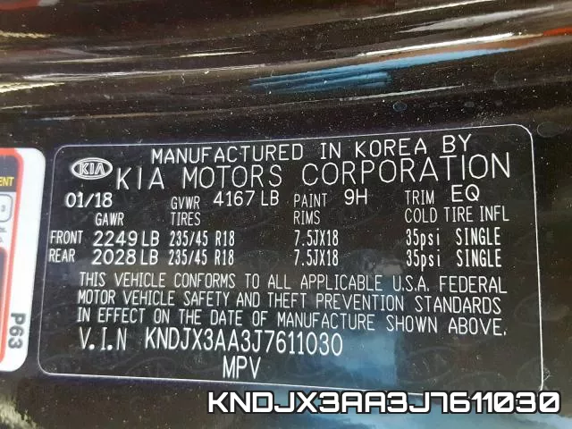 KNDJX3AA3J7611030 фото 2