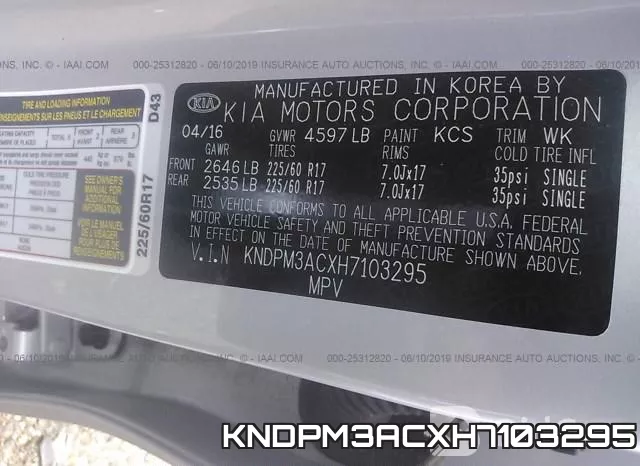 KNDPM3ACXH7103295 фото 10