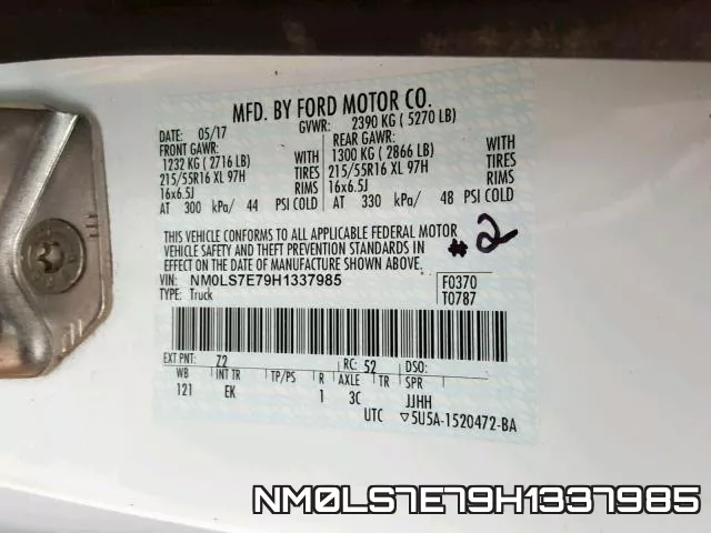 NM0LS7E79H1337985 фото 2