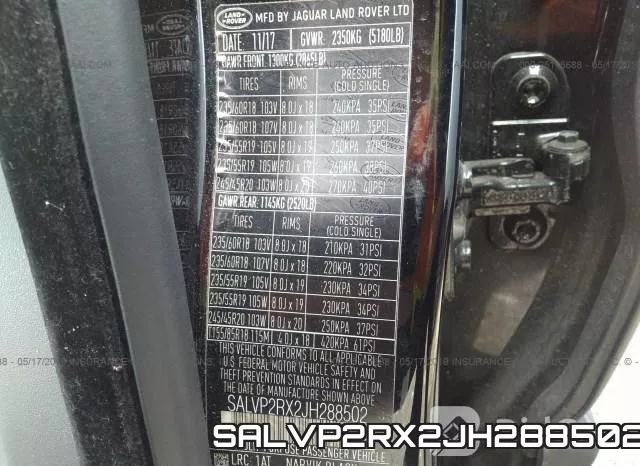 SALVP2RX2JH288502 фото 10