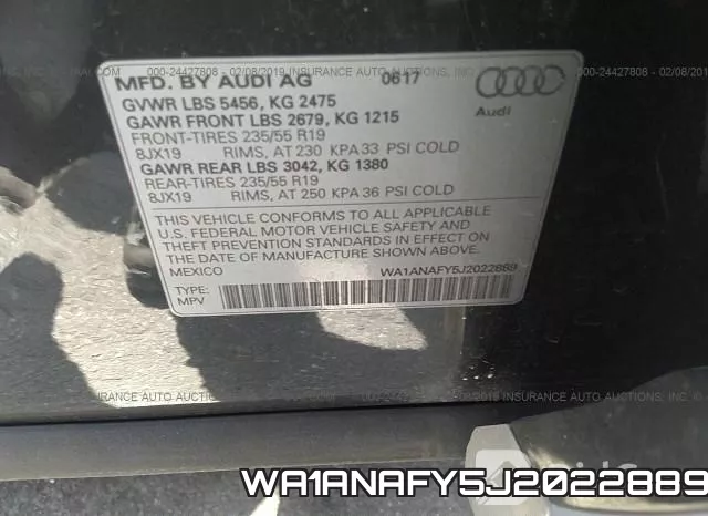 WA1ANAFY5J2022889 фото 10