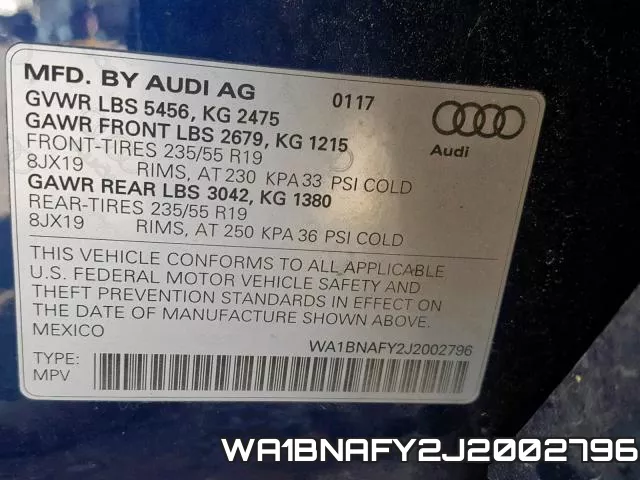 WA1BNAFY2J2002796 фото 2