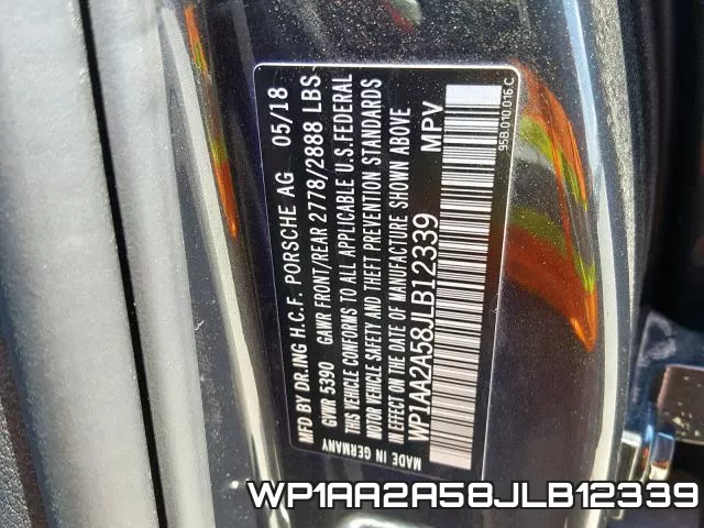 WP1AA2A58JLB12339 фото 2