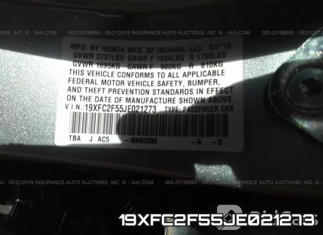 19XFC2F55JE021273 фото 10