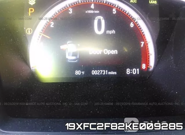 19XFC2F82KE009285 фото 8