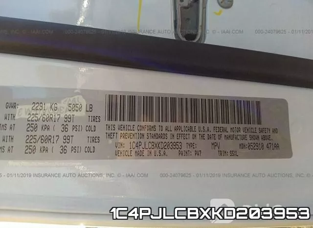 1C4PJLCBXKD203953 фото 10