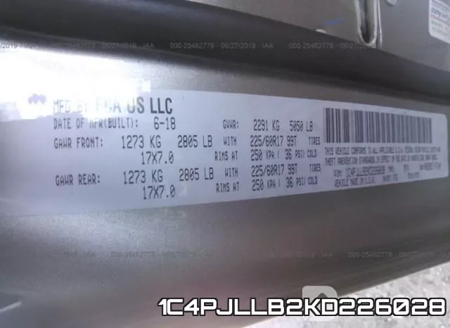 1C4PJLLB2KD226028 фото 10