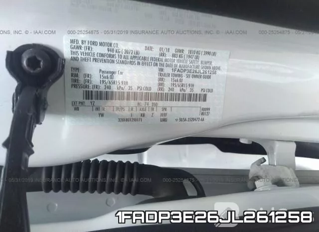 1FADP3E26JL261258 фото 10
