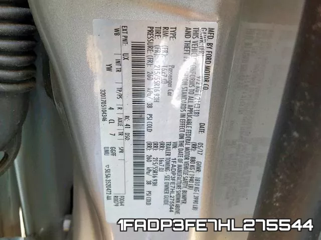 1FADP3FE7HL275544 фото 2