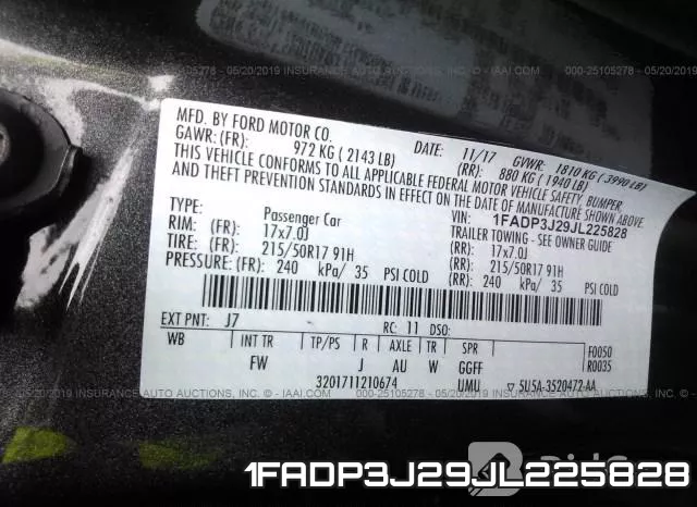 1FADP3J29JL225828 фото 10