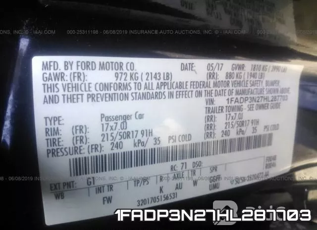 1FADP3N27HL287703 фото 10