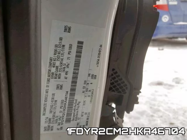 1FDYR2CM2HKA46704 фото 2