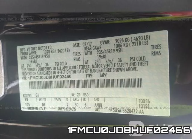 1FMCU0JD8HUF02466 фото 10