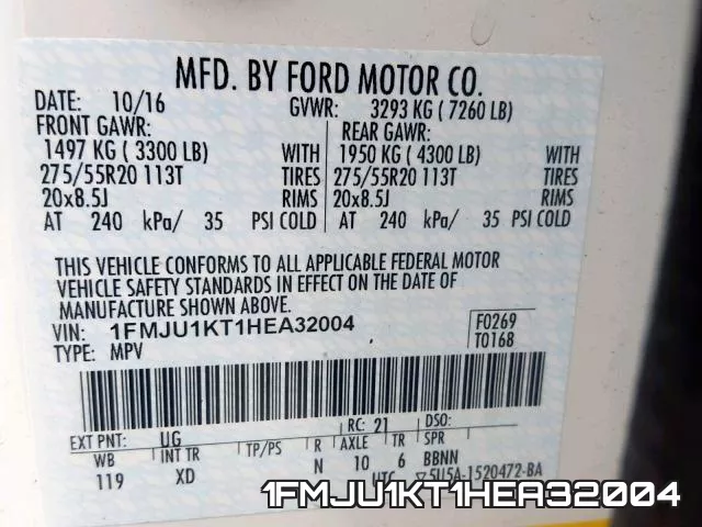 1FMJU1KT1HEA32004 фото 2