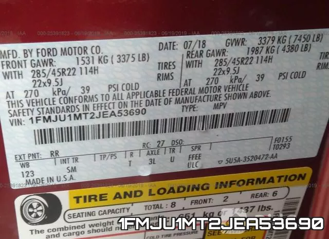 1FMJU1MT2JEA53690 фото 10