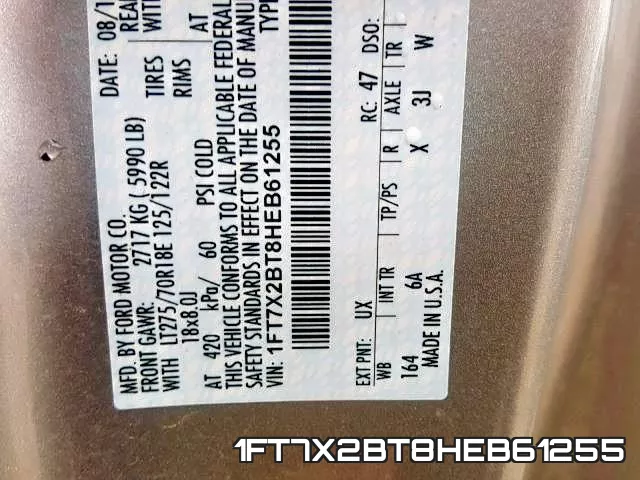 1FT7X2BT8HEB61255 фото 2