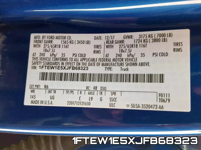 1FTEW1E5XJFB68323 фото 2