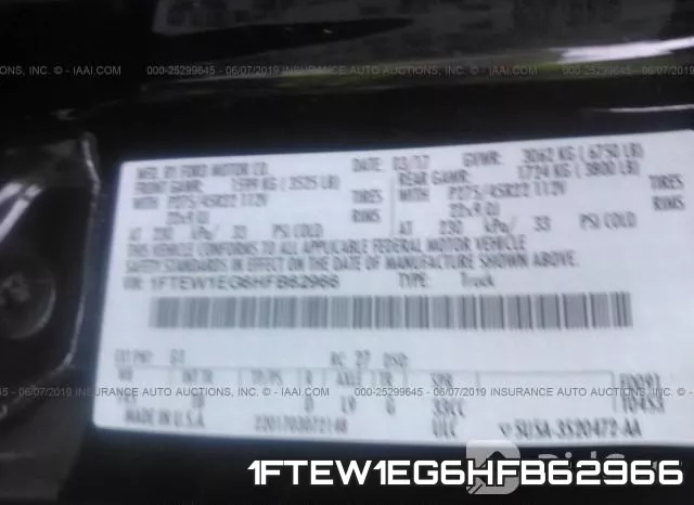 1FTEW1EG6HFB62966 фото 9