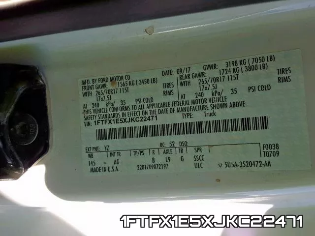 1FTFX1E5XJKC22471 фото 2