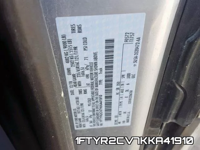 1FTYR2CV7KKA41910 фото 2