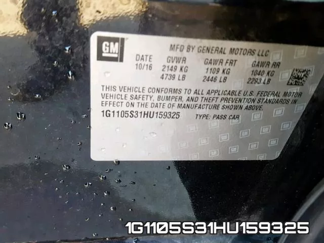 1G1105S31HU159325 фото 2