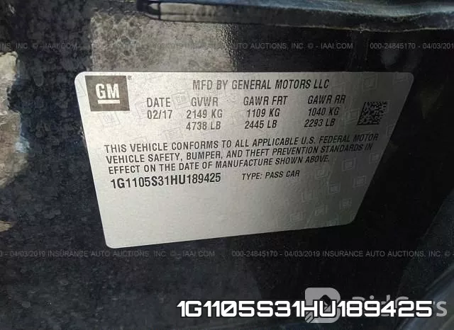 1G1105S31HU189425 фото 10