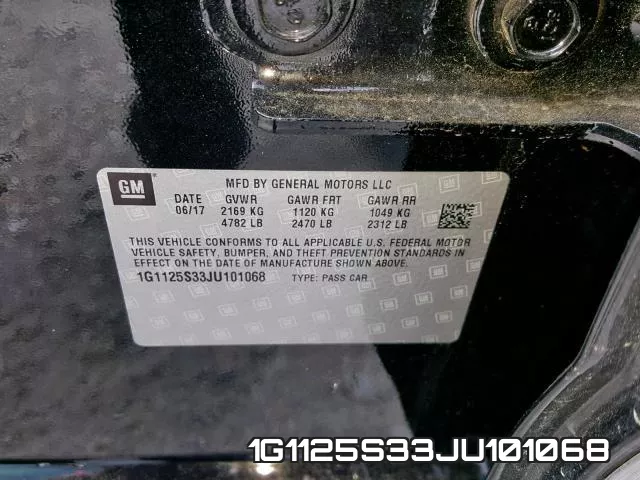 1G1125S33JU101068 фото 2
