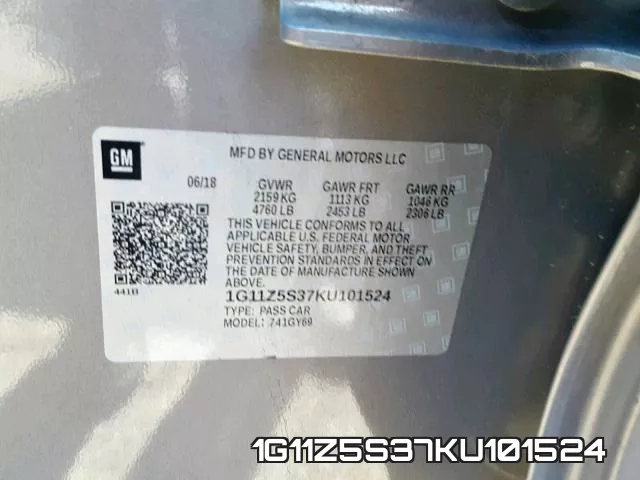 1G11Z5S37KU101524 фото 2