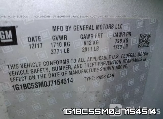 1G1BC5SM0J7154514 фото 10