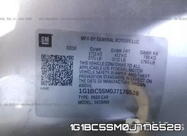 1G1BC5SM0J7176528 фото 10