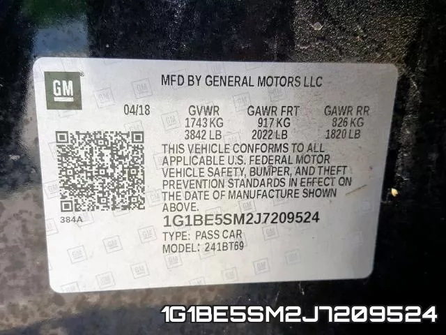 1G1BE5SM2J7209524 фото 2