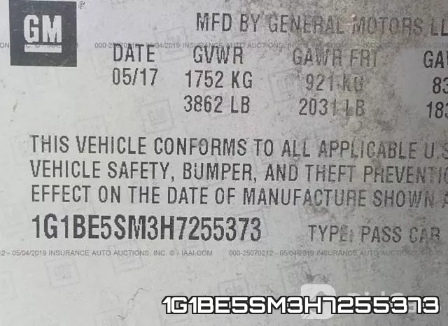 1G1BE5SM3H7255373 фото 10