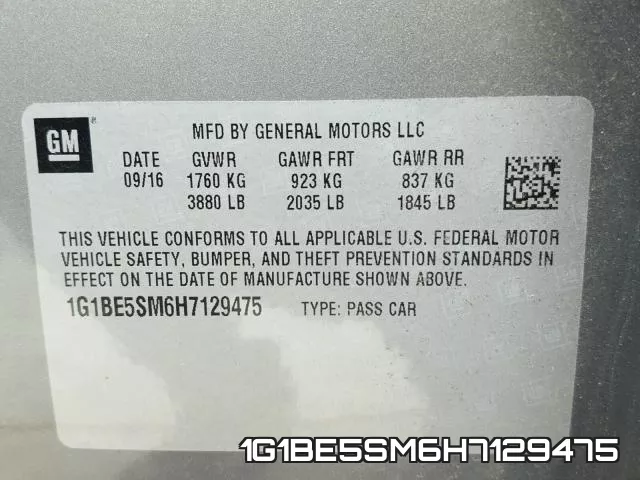 1G1BE5SM6H7129475 фото 2