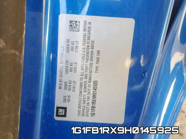 1G1FB1RX9H0145925 фото 2