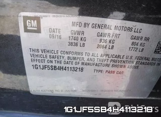 1G1JF5SB4H4113218 фото 10