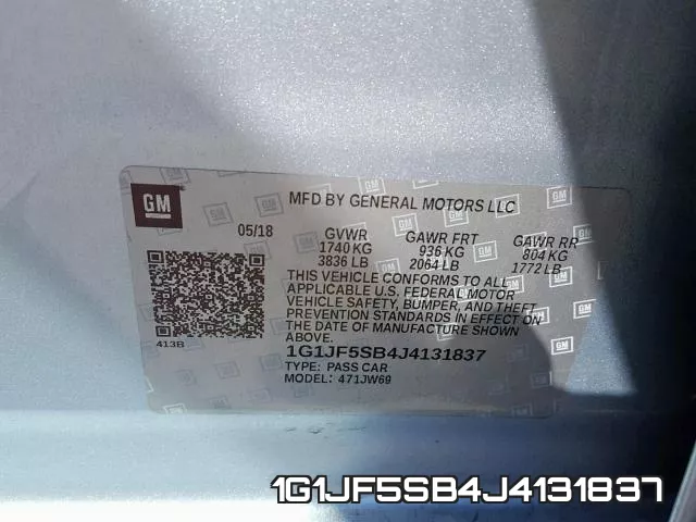 1G1JF5SB4J4131837 фото 2