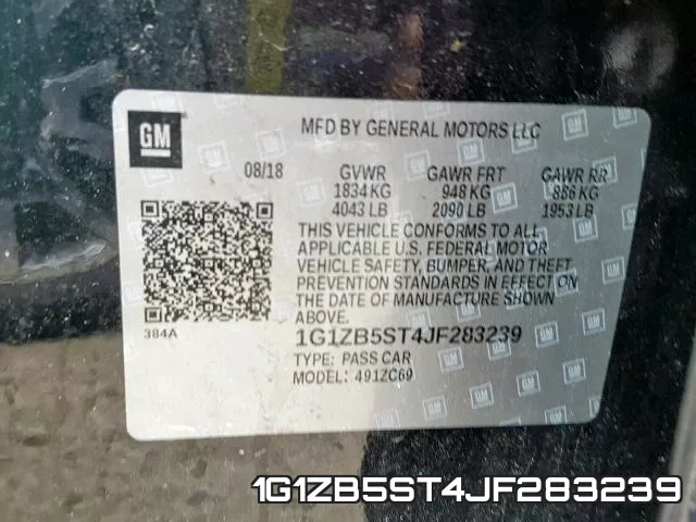 1G1ZB5ST4JF283239 фото 2