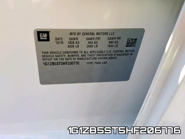 1G1ZB5ST5HF206776 фото 2
