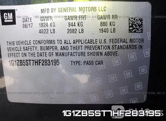 1G1ZB5ST7HF283195 фото 10