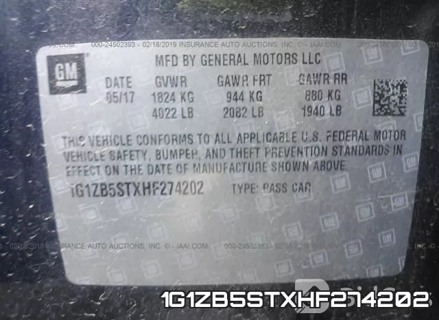 1G1ZB5STXHF274202 фото 10